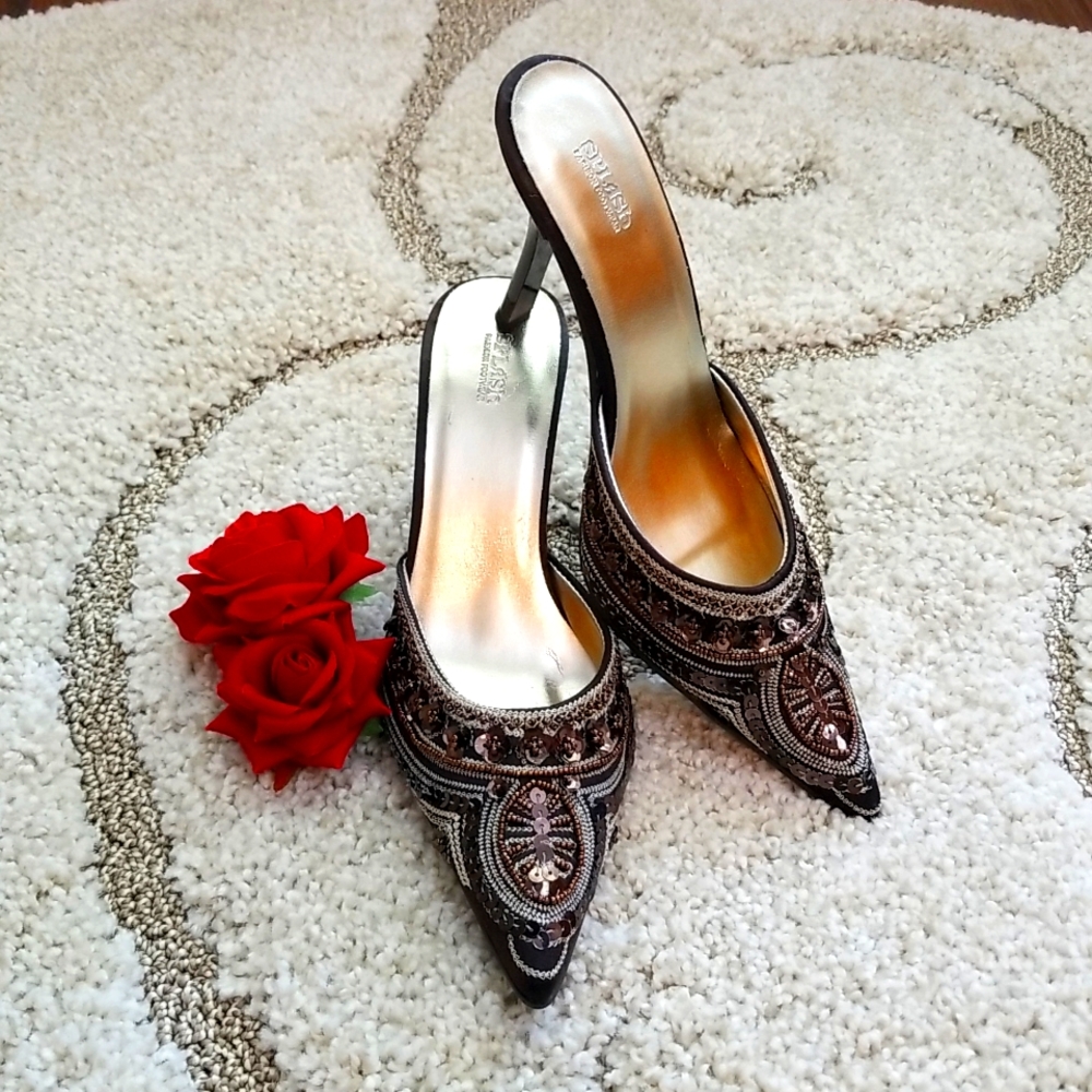 Dark brown mule heels sz. 8.5